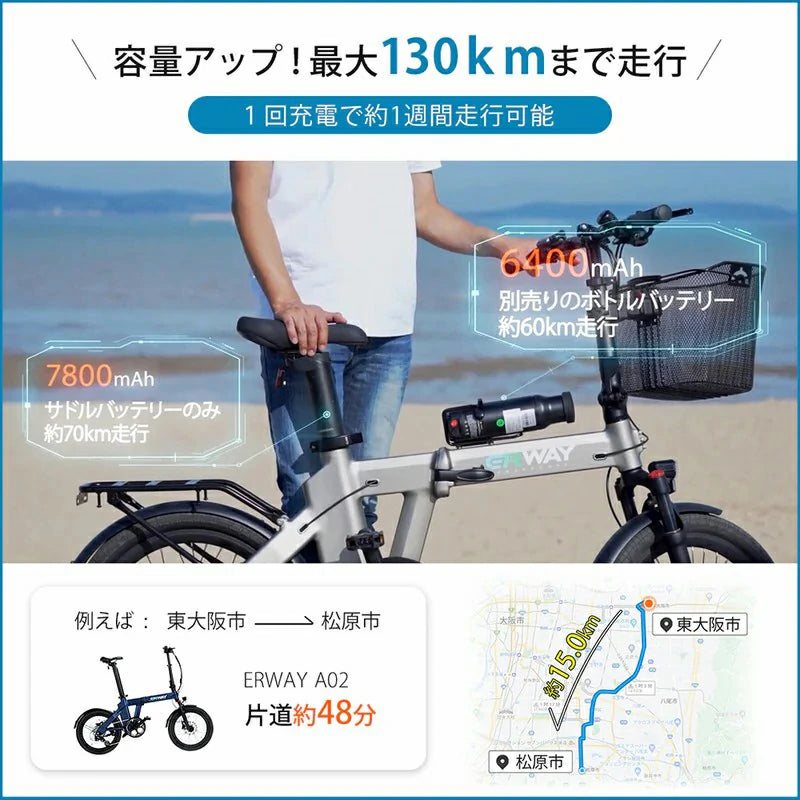 電動折りたたみ自転車 ERWAY A02