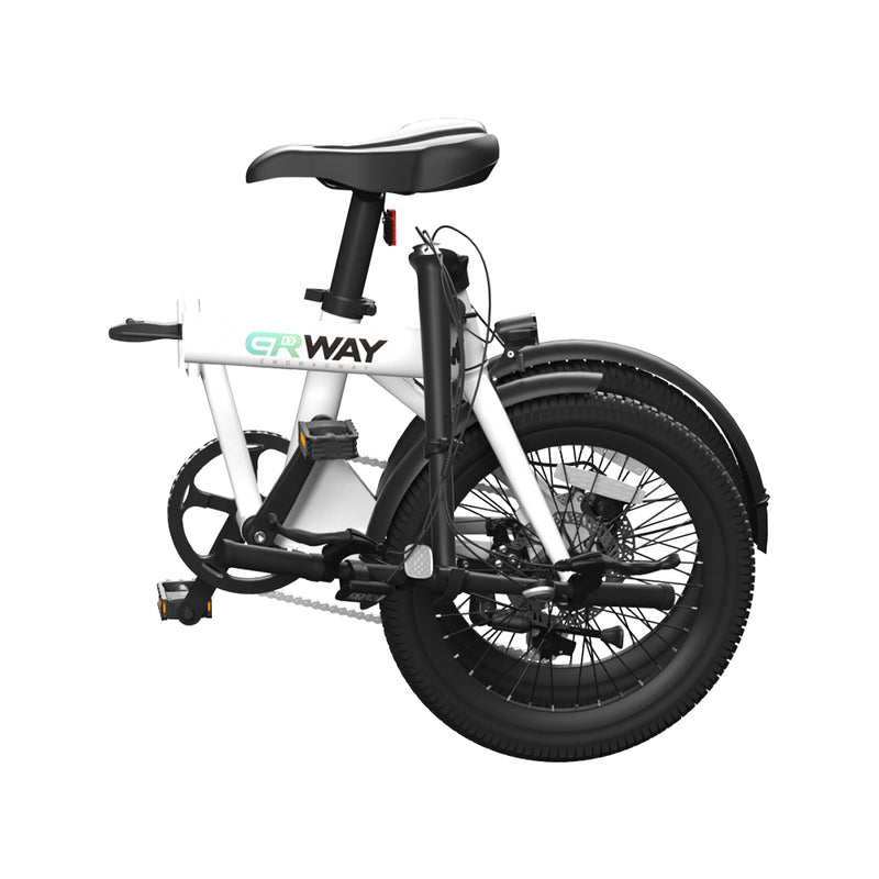 同梱物ERWAY 電動自転車 折りたたみ 電動アシスト自転車 A01  ホワイト